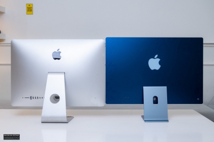 So sánh Ngoài hình iMac M1 và iMac 21 inch 4K