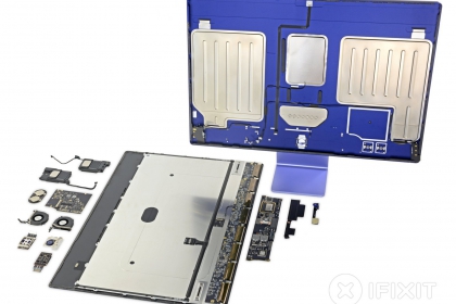 Teardown iMac M1 bản cao cấp có touch ID 