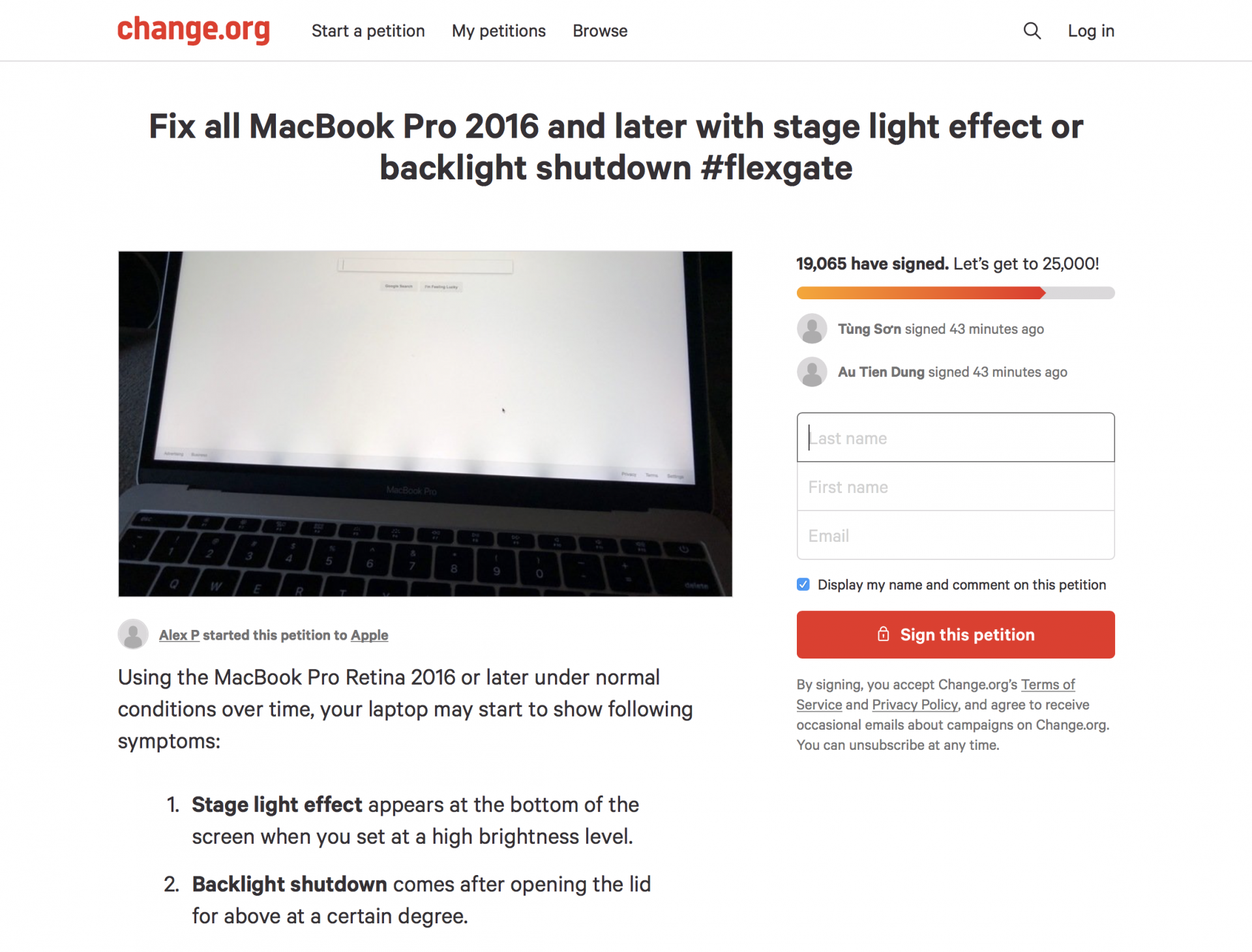 Màn hình macbook bị lỗi