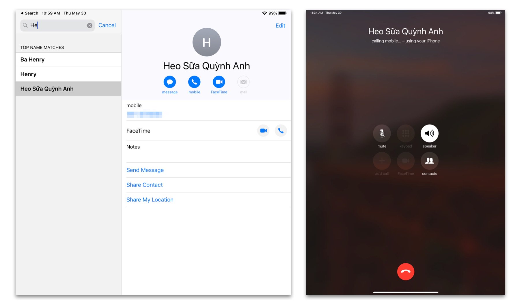 continuity , tạo liên kết cuộc gọi giữa iphone và ipad