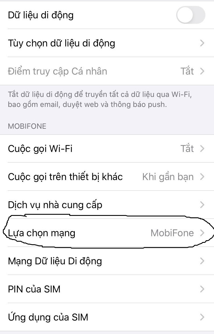 iphone không nhận sóng