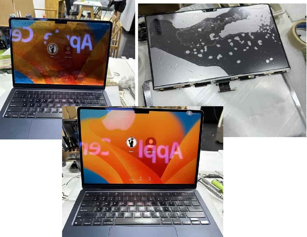 Thay Màn hình Macbook Air m2 vào nước